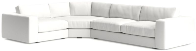 Oceanside Low Deep-Seat 3-Piece Sectional Sofa with Wedge