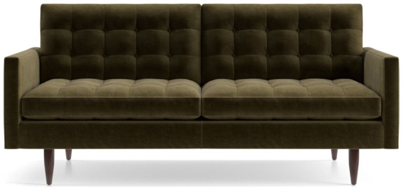 Petrie Velvet Mid Century Apartment Sofa Reviews Crate Barrel