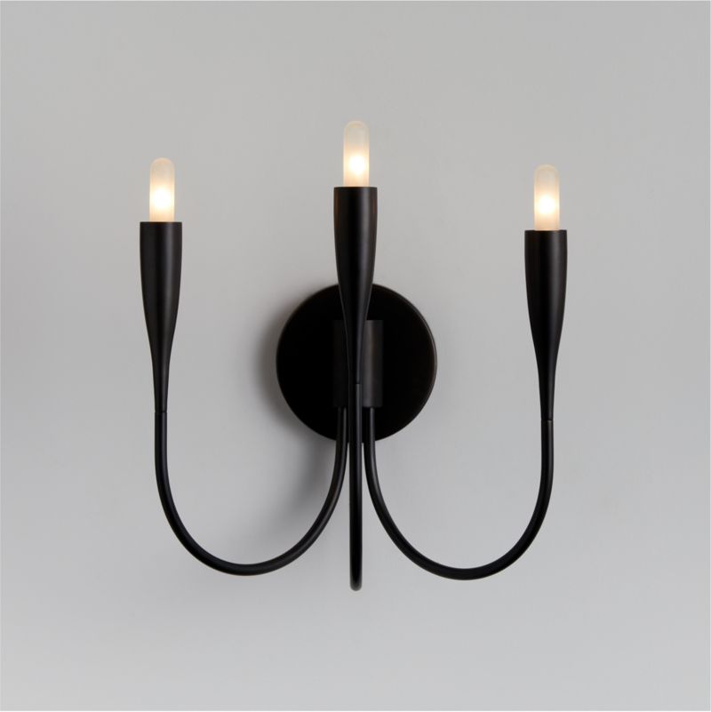 Iiona Black Candelabra Wall Sconce Bathroom Vanity Light + Reviews