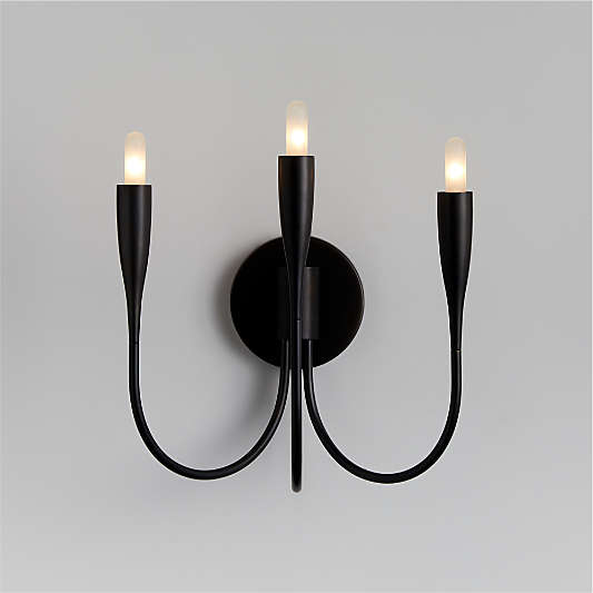 Iiona Black Candelabra Wall Sconce Light