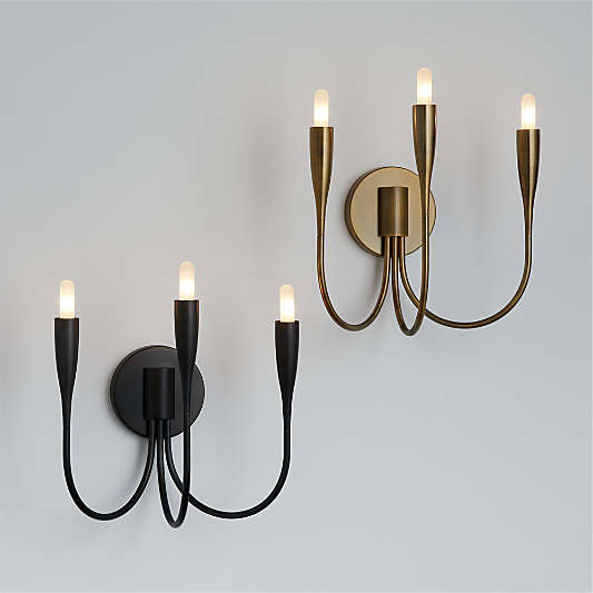 Iiona Brass Candelabra Wall Sconce Light