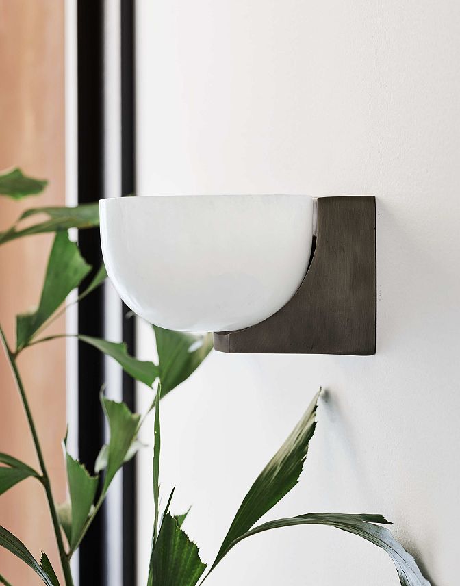 White Ceramic Wall Sconce with Pull Chain Switch – Decluttered Homes