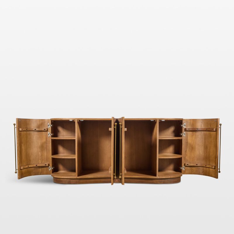 Coastline 72" Barley Wood Fluted Credenza by Brigette Romanek - image 2 of 7