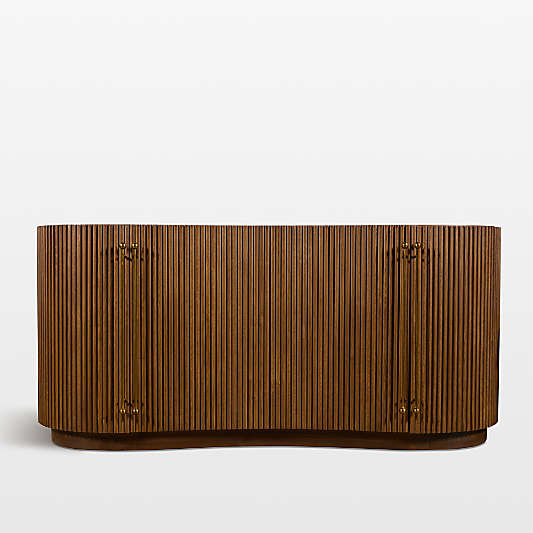 Coastline 72" Barley Wood Fluted Credenza by Brigette Romanek