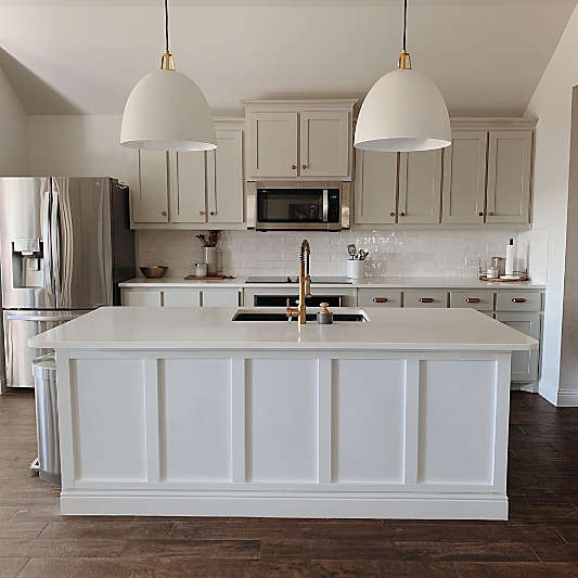 Maddox White Dome Pendant with Nickel Socket